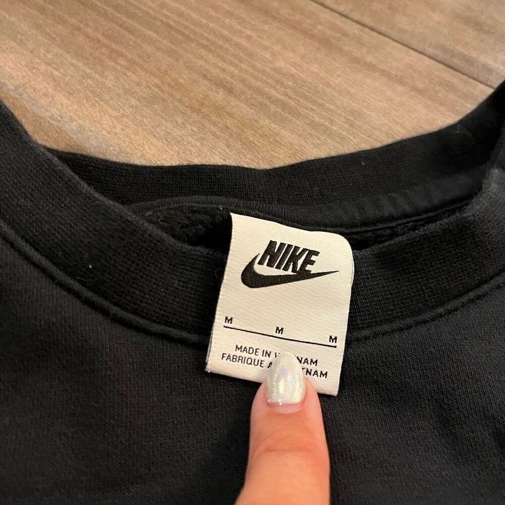 Nike Double Swoosh Black Crewneck Men Medium - Picture 5 of 6
